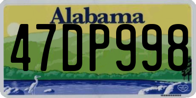AL license plate 47DP998