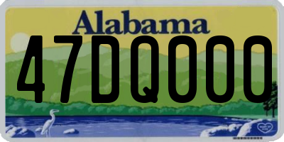 AL license plate 47DQ000