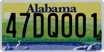 AL license plate 47DQ001