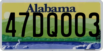 AL license plate 47DQ003