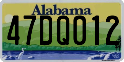 AL license plate 47DQ012