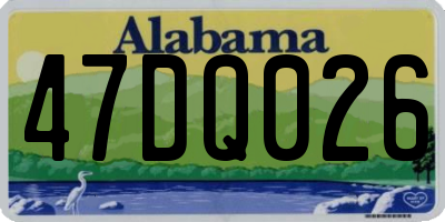 AL license plate 47DQ026