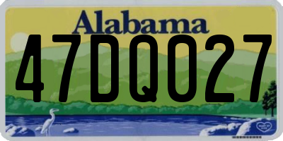 AL license plate 47DQ027