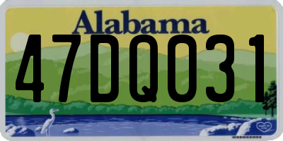 AL license plate 47DQ031