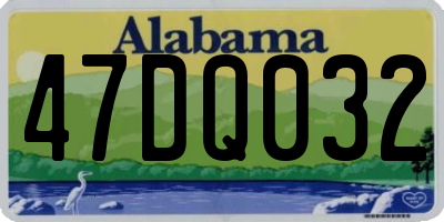 AL license plate 47DQ032