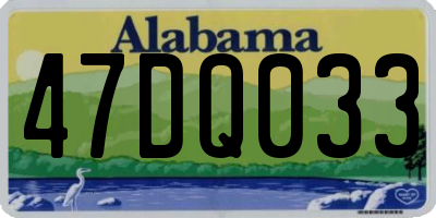 AL license plate 47DQ033