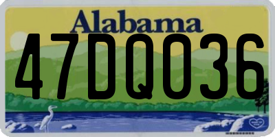 AL license plate 47DQ036