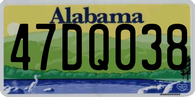 AL license plate 47DQ038