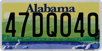 AL license plate 47DQ040