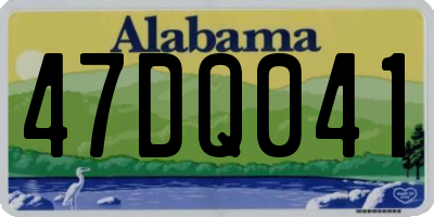 AL license plate 47DQ041