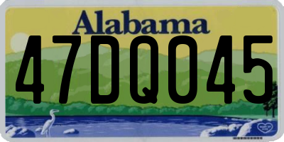 AL license plate 47DQ045