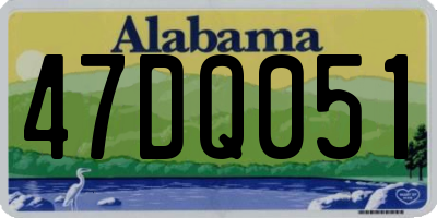 AL license plate 47DQ051
