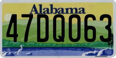 AL license plate 47DQ063