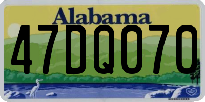AL license plate 47DQ070