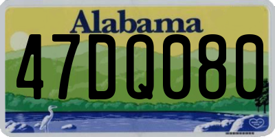 AL license plate 47DQ080