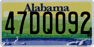 AL license plate 47DQ092