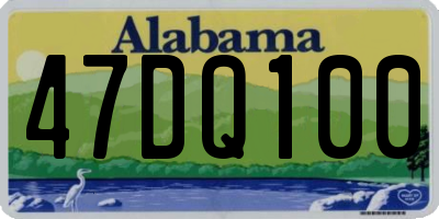 AL license plate 47DQ100