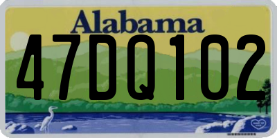 AL license plate 47DQ102