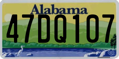 AL license plate 47DQ107
