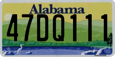 AL license plate 47DQ111