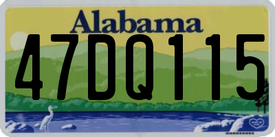AL license plate 47DQ115