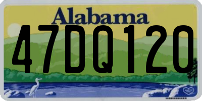 AL license plate 47DQ120