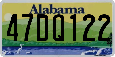AL license plate 47DQ122