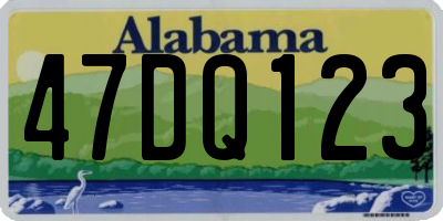 AL license plate 47DQ123