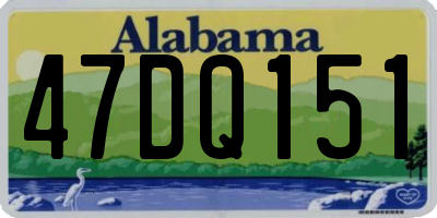 AL license plate 47DQ151