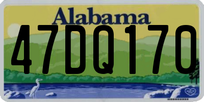 AL license plate 47DQ170