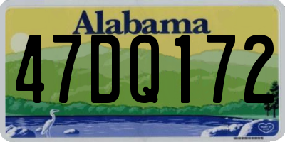 AL license plate 47DQ172
