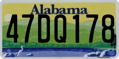 AL license plate 47DQ178