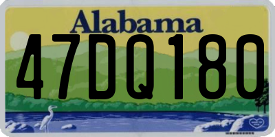 AL license plate 47DQ180