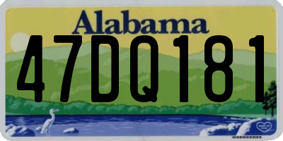 AL license plate 47DQ181