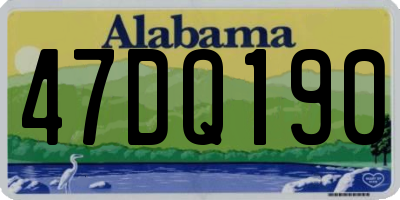 AL license plate 47DQ190