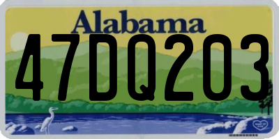 AL license plate 47DQ203