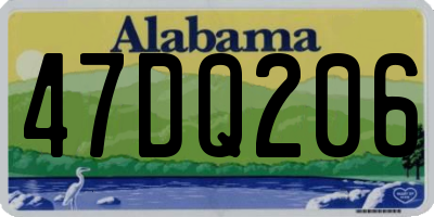AL license plate 47DQ206