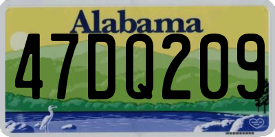 AL license plate 47DQ209