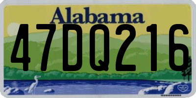 AL license plate 47DQ216
