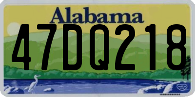 AL license plate 47DQ218
