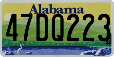 AL license plate 47DQ223