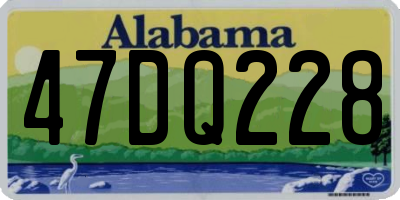 AL license plate 47DQ228