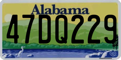 AL license plate 47DQ229