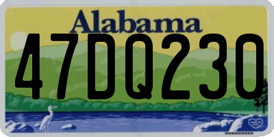 AL license plate 47DQ230