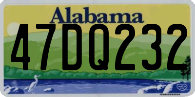 AL license plate 47DQ232