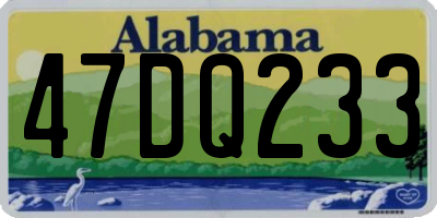 AL license plate 47DQ233