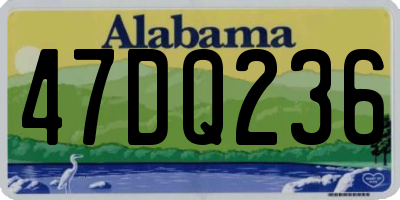 AL license plate 47DQ236