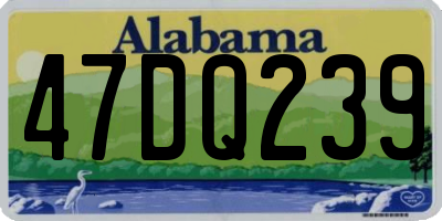 AL license plate 47DQ239
