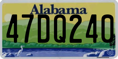 AL license plate 47DQ240