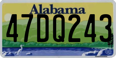 AL license plate 47DQ243